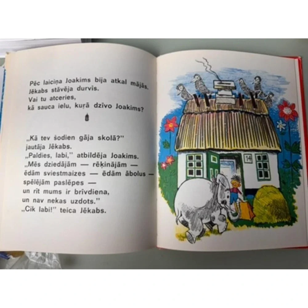 Vintage‎ Latvian Childrens Book Jacob Joachim Illustrated Nursery Decor